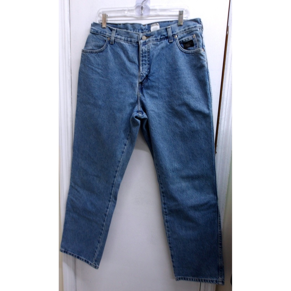 Harley Davidson Classic‎ Womens Blue Denim Jeans Size 14R(34"x31") / #26159